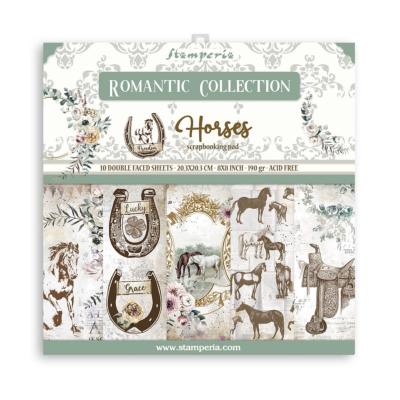 Coleccion Papeles  Stamperia 20.3X20.3 Romantic Horses