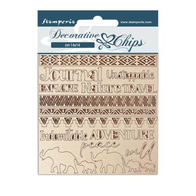 Decorative Chips Stamperia 14x14  cms. Savana Aventura