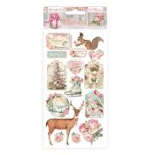 Chipboard - 15x30 Pink Christmas Stamperia