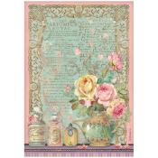  Papel Arroz  Stamperia A-4 Rose Parfum Royal