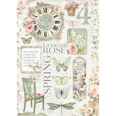  Papel Arroz Stamperia A-4 La Vie en rose