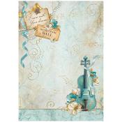 Papel de Arroz Stamperia A-4 Masquerade violin
