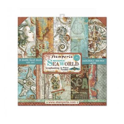 kit de Papeles Scrap  Stamperia 20.3X20.3 Sea World