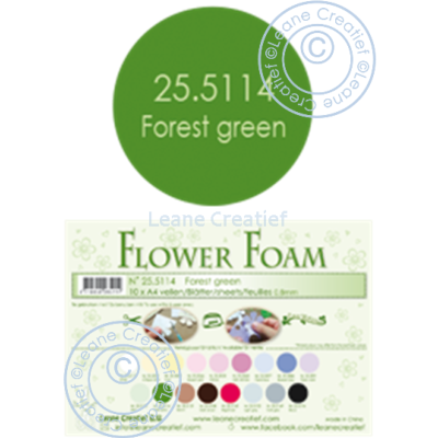 Hoja Din A-4 Foamiran Verde Bosque  0.8 mm