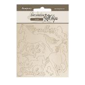 Decorative Chips 14x14 cms Stamperia Silent Sea Horses