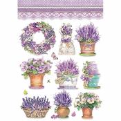  Papel Arroz   Stamperia A-4 Provence macetas