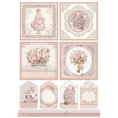  Papel Arroz   Stamperia A-4  You and me tarjetas