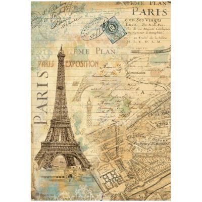  Papel Arroz   Stamperia A-4 Around the World Paris