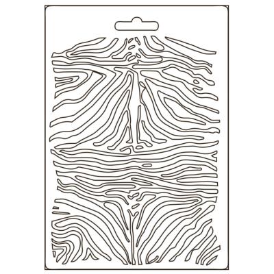 Stamperia Soft Mould A5  Savana patron zebra