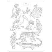 Stamperia Soft Mould A4 Amazonia animales