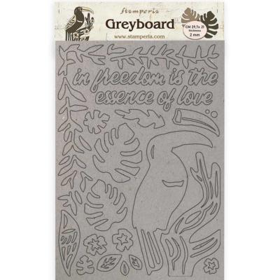 Greyboard A4 2 mm Stamperia Amazonia tucan