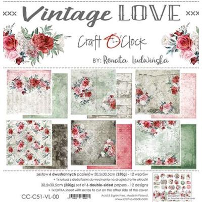Stack de Papeles 30x30 Vintage love Craft o'clock