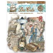 Die Cuts surtidos - Stamperia Songs of the Sea barco y tesoros