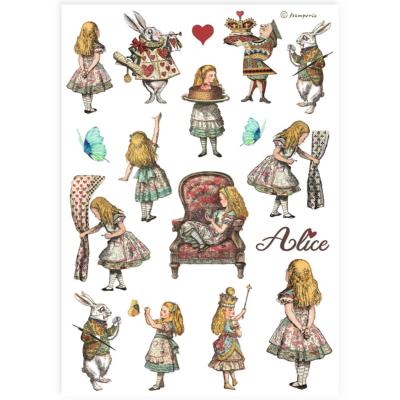Papel de Arroz Alice elementos Stamperia A-4 