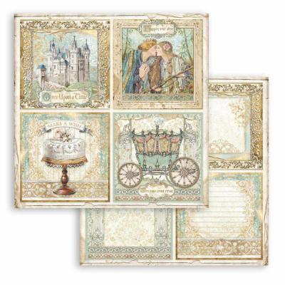 Hoja Stamperia 30X30  Sleeping Beauty 4 cards