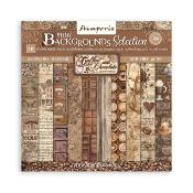 kit de Papeles  Stamperia 30 x30 coffee and chocolate background