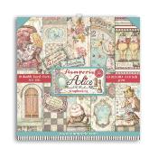 Coleccion Papeles  Stamperia 20.3X20.3 Alice Through The Looking Glass