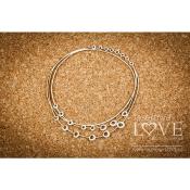 Chipboard - Big frame with coral beads - Love Llama