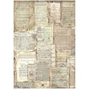  Papel Arroz  Stamperia A-4 Vintage Library Book Paginas
