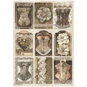 Papel de Arroz Old Lace corsés stamperia
