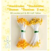 Pistilos doble cabeza 2 mm. Amarillo