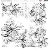 Transparent foil  30x30 Aqua flora Numbers