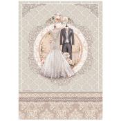  Papel Arroz   Stamperia A-4  You and me  vestido de novia