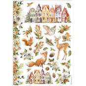 Papel de Arroz Classic christmas underwood stamperia