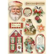 Apliques de madera Stamperia A5   Classic Christmas 