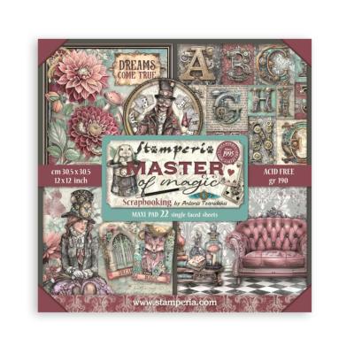 Maxi Block  Papeles Scrap  Master Of Magic Stamperia 30 x30 1 hoja 