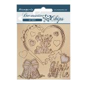 Decorative Chips Stamperia 14x14  cms. You and Me Save the Date
