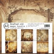 AB Studio 12"x12" Krafted old maps bundle 1