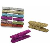 Pinzas Decorativas con Glitter