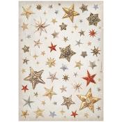 Papel de Arroz Gear up for christmas estrellas stamperia