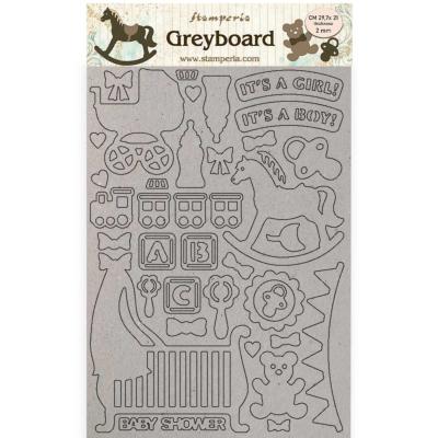 Greyboard A4 2 mm Stamperia Sleeping beauty baby