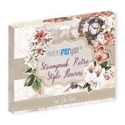 Set Die-Cuts Steampunk Retro Style Flowers Papers for You