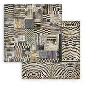 Hoja Stamperia 30X30  Savana zebra