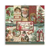 kit de Papeles  Stamperia 30 x30 Classic Christmas