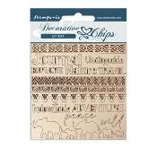 Decorative Chips Stamperia 14x14  cms. Savana Aventura