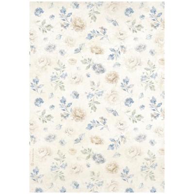 Papel de Arroz Timeless Patrón de flores pequeñas Stamperia A-4
