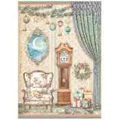Papel de Arroz The Nutcracker reloj de pendulo y silla stamperia