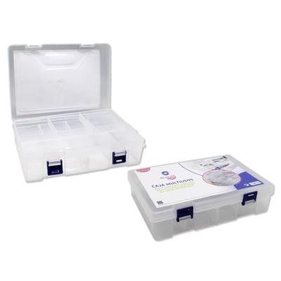 Caja  Multiusos con Departamentos Grande Transparente