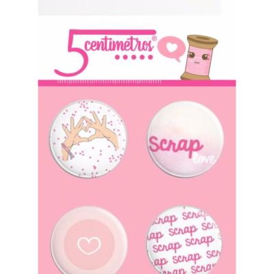 Chapas 5 Centimetros " I Love Scrap"