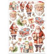 Papel de Arroz Classic christmas Santa Claus Stamperia A-4 