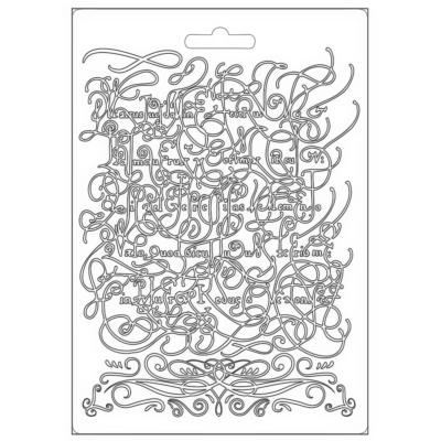 Stamperia Soft Mould A5  Romantic Garden House caligrafia