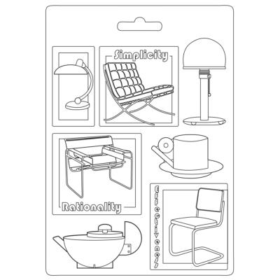 Stamperia Soft Mould A5 Bauhaus asientos