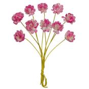 Set Crisantemos tonos rosa Scrapberrys