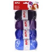 Paquete de Ovillos de Lana Azules
