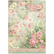  Papel Arroz  Stamperia A-4 Rose Parfum el jardin de los perfumes