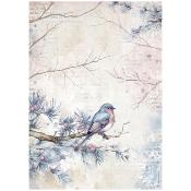 Papel de Arroz Create Happiness Dewdrops pajaro Stamperia A-4
